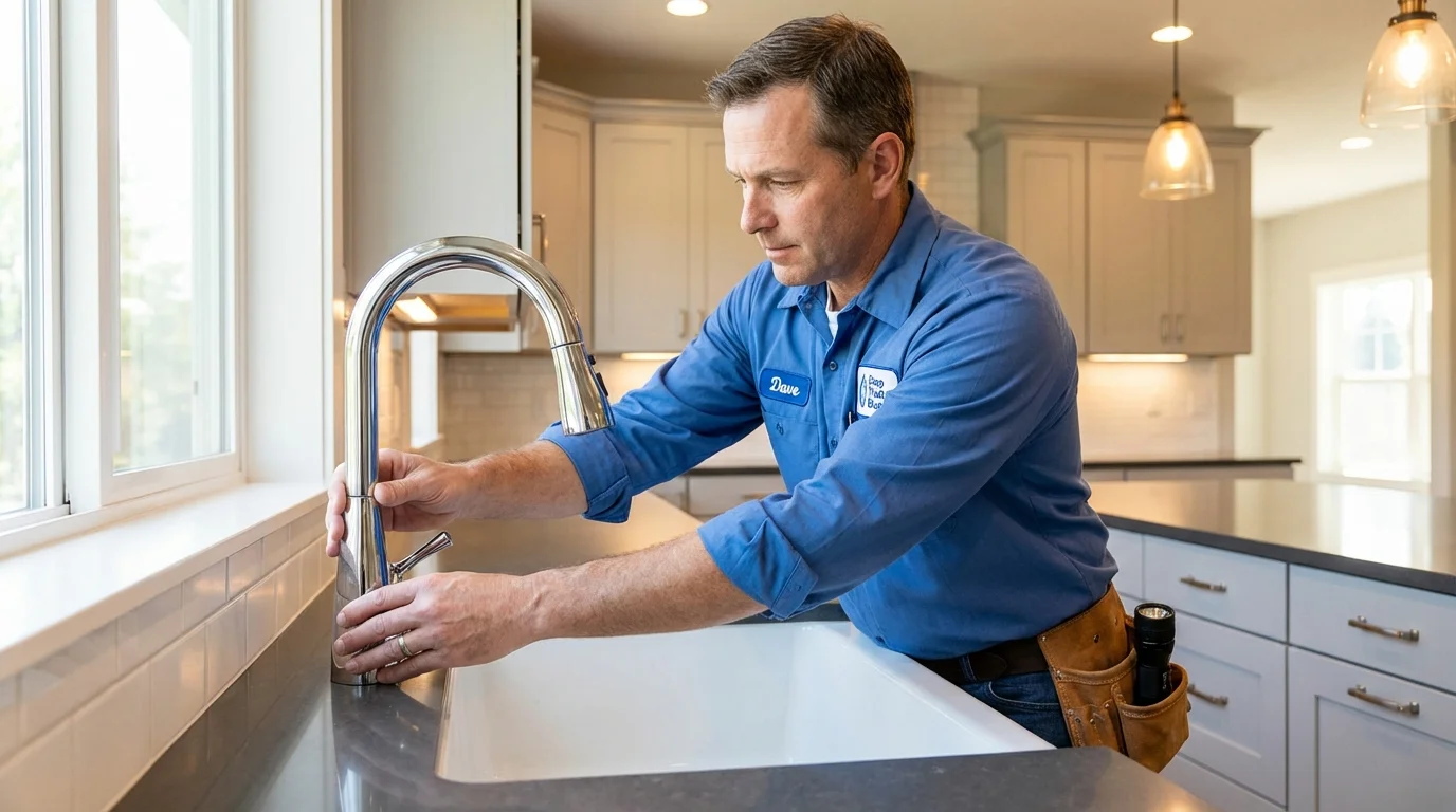 Kitchen faucet installation by Johns Plumbing LLC in Sarcoxie
