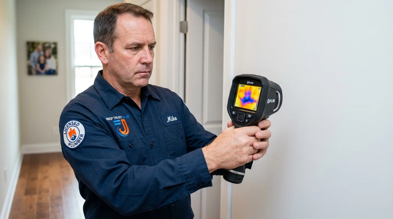Thermal imaging leak detection by Johns Plumbing LLC in Sarcoxie
